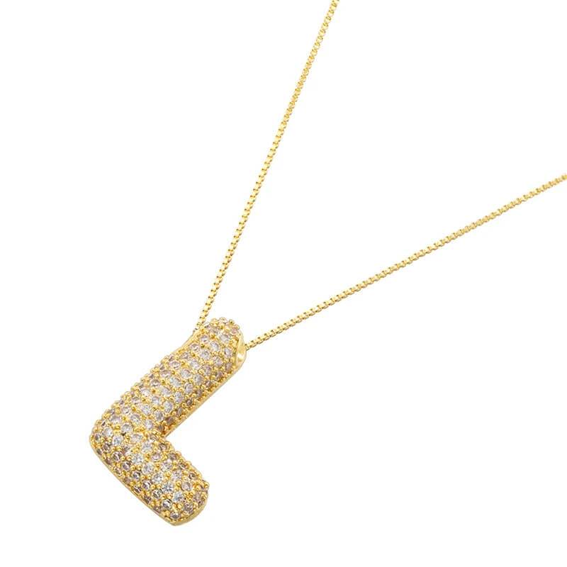Infinity Puff Letter Necklace - RIYOVA Jewelry