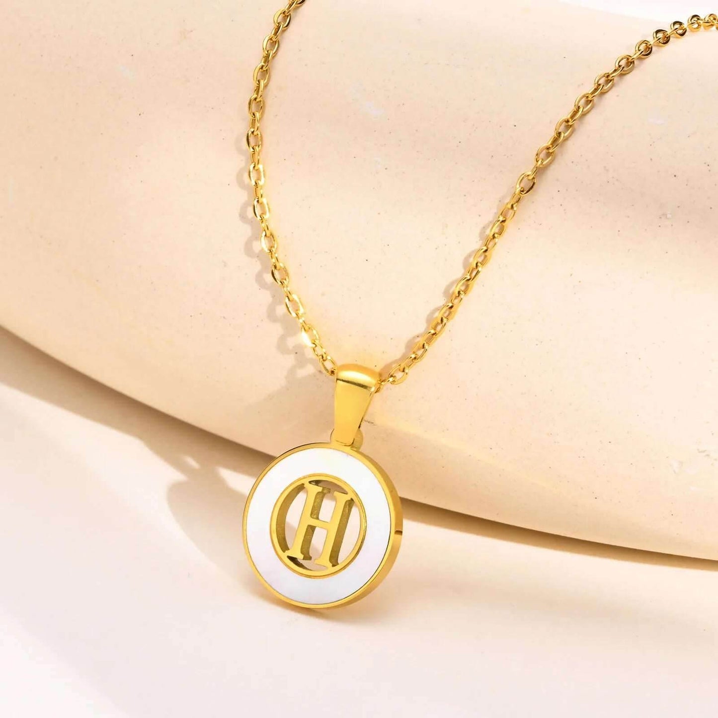 Ash Initial Pendant Necklace - RIYOVA Jewelry