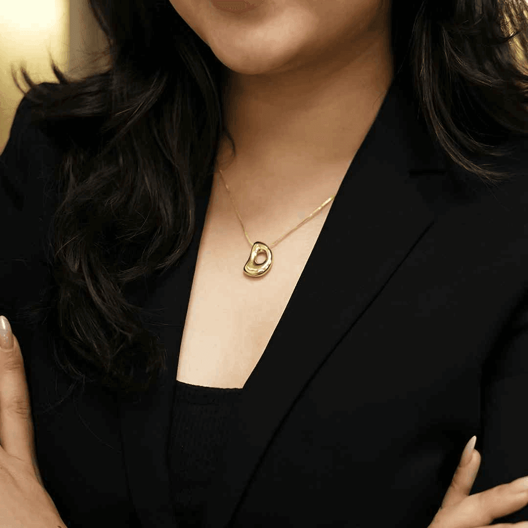 Yumi Bubble Initial Necklace - RIYOVA Jewelry