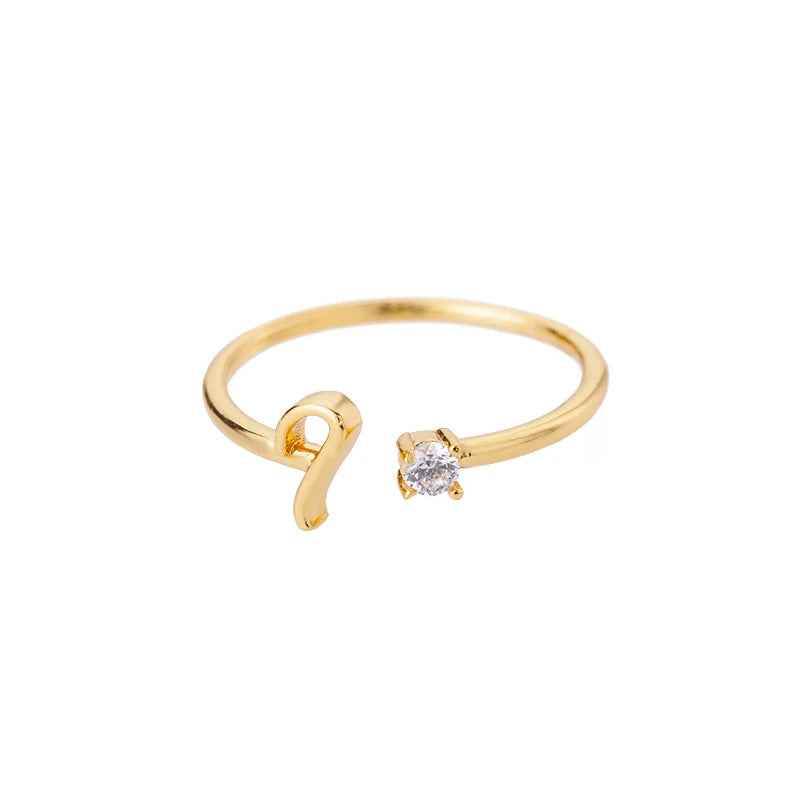Carta A-Z Initial Rings - RIYOVA Jewelry