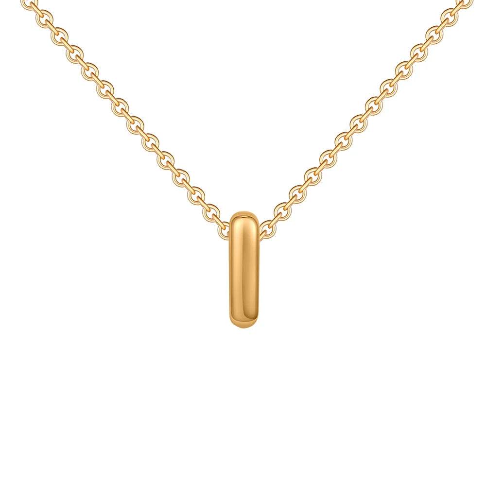 Dainty Mini Bubble Letter Necklace - RIYOVA Jewelry