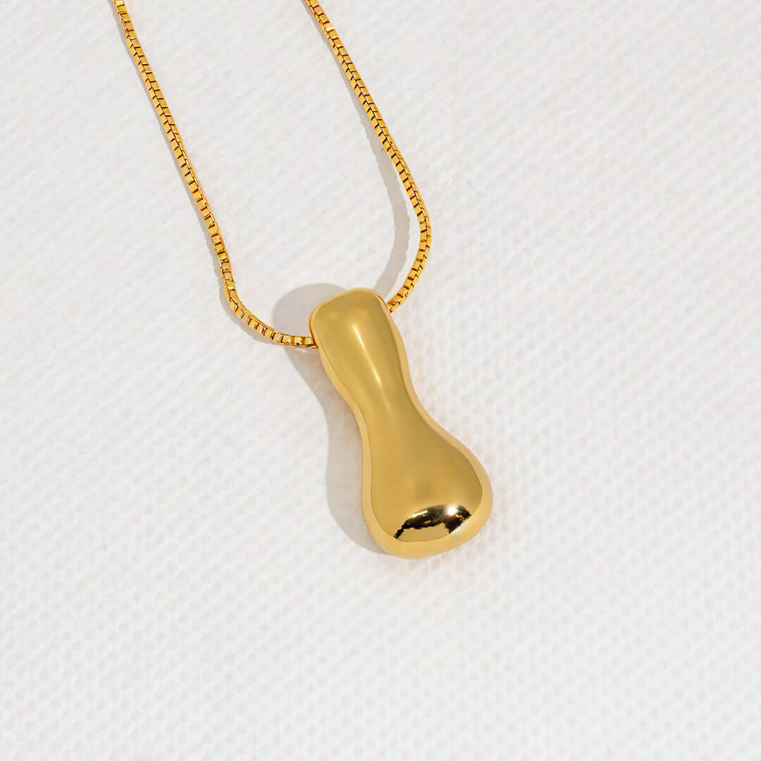 Yumi Bubble Initial Necklace 18k Gold Plated I