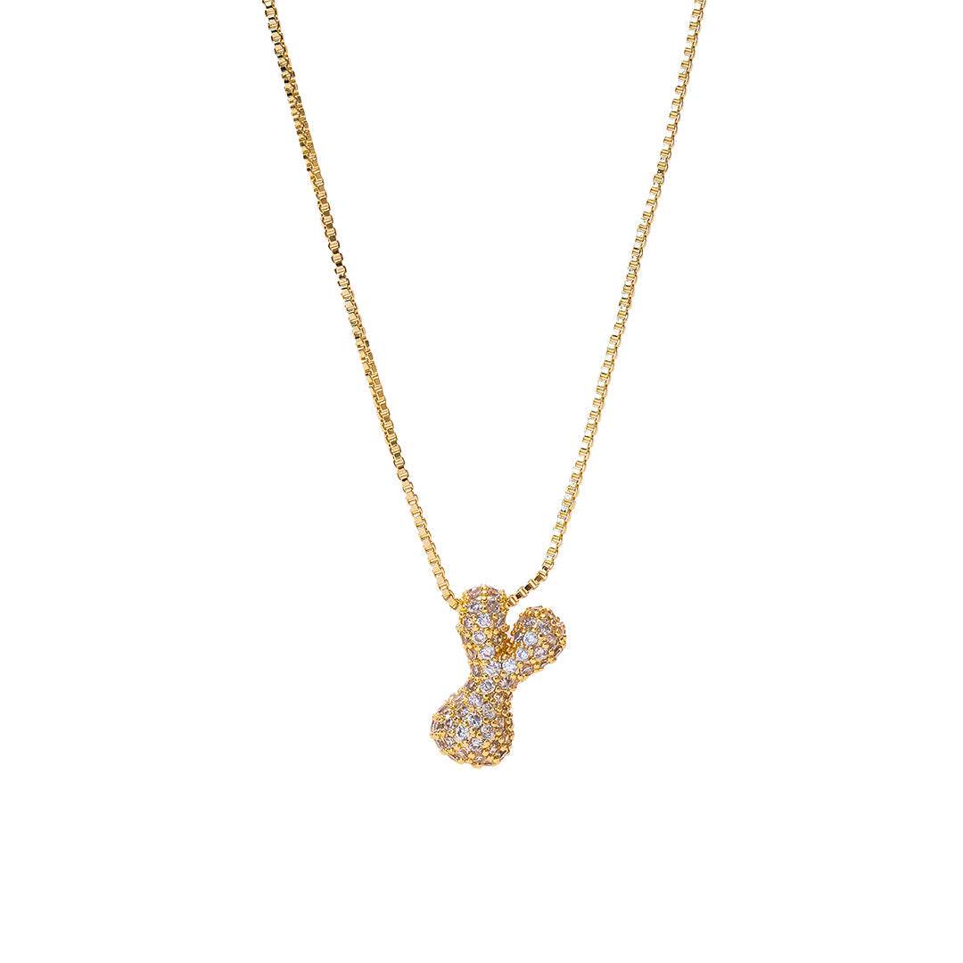 Sia Sparkling Initial Necklace - RIYOVA Jewelry