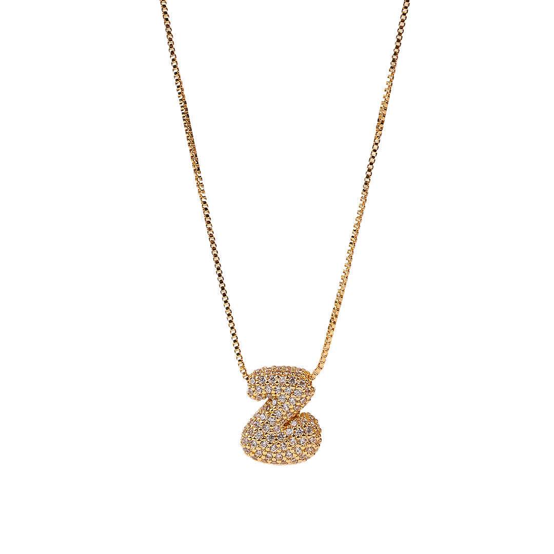 Sia Sparkling Initial Necklace - RIYOVA Jewelry