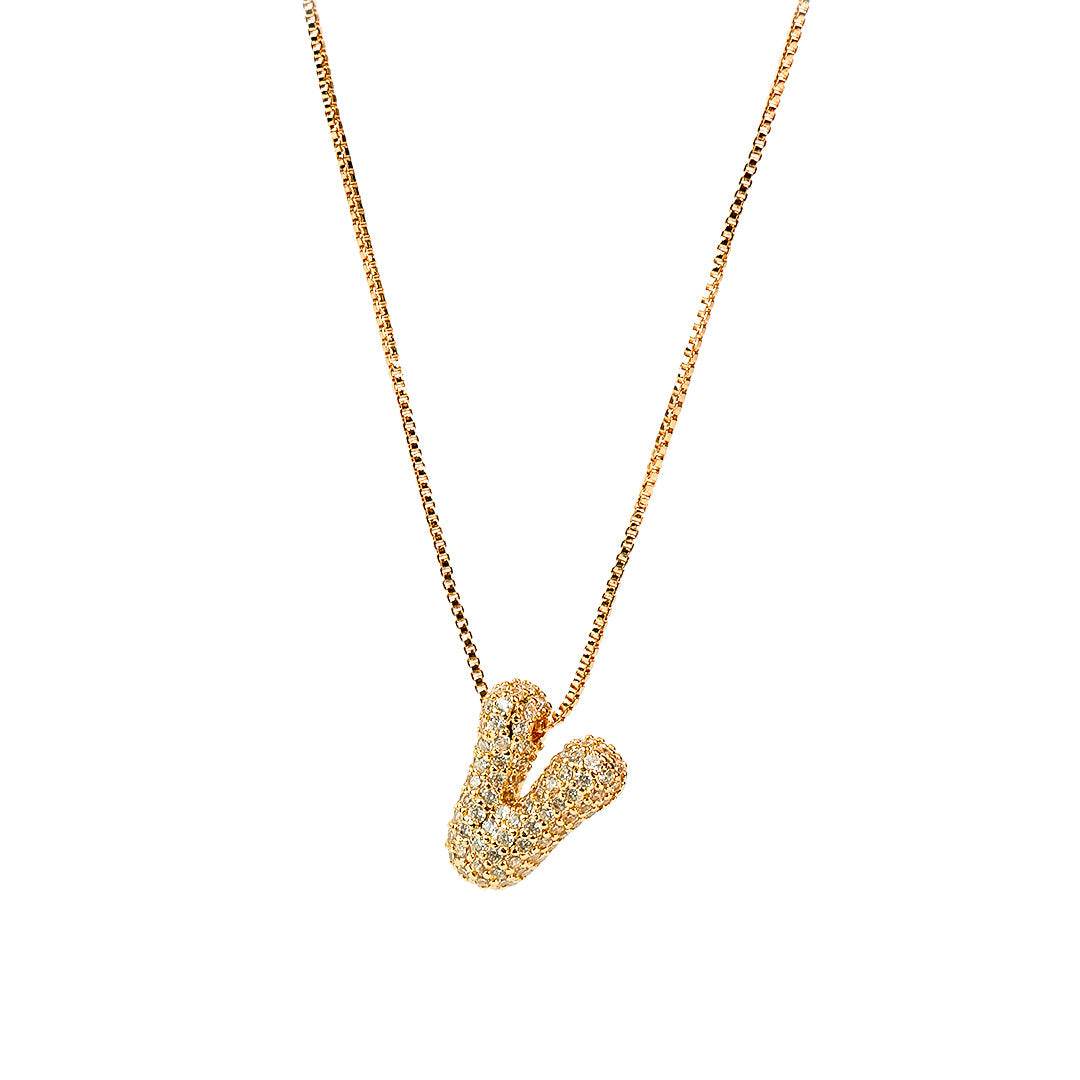 Sia Sparkling Initial Necklace - RIYOVA Jewelry