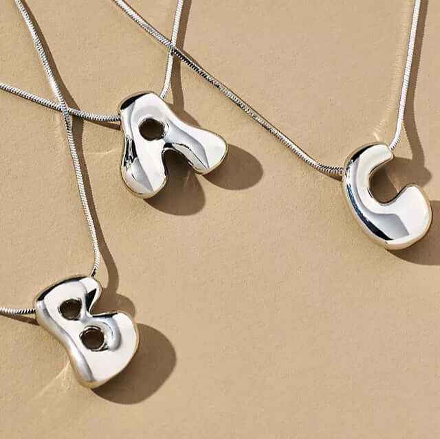 Yumi Bubble Initial Necklace