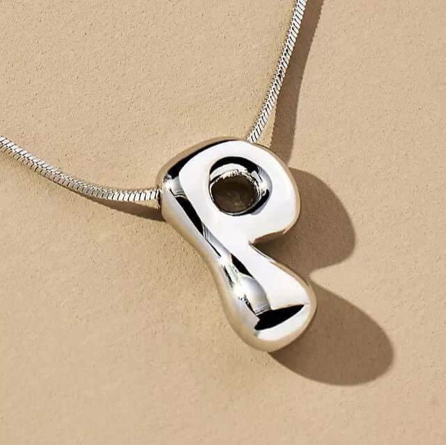 Yumi Bubble Initial Necklace - RIYOVA Jewelry
