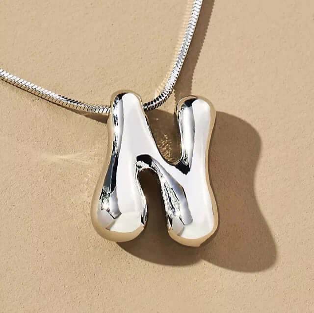 Yumi Bubble Initial Necklace - RIYOVA Jewelry