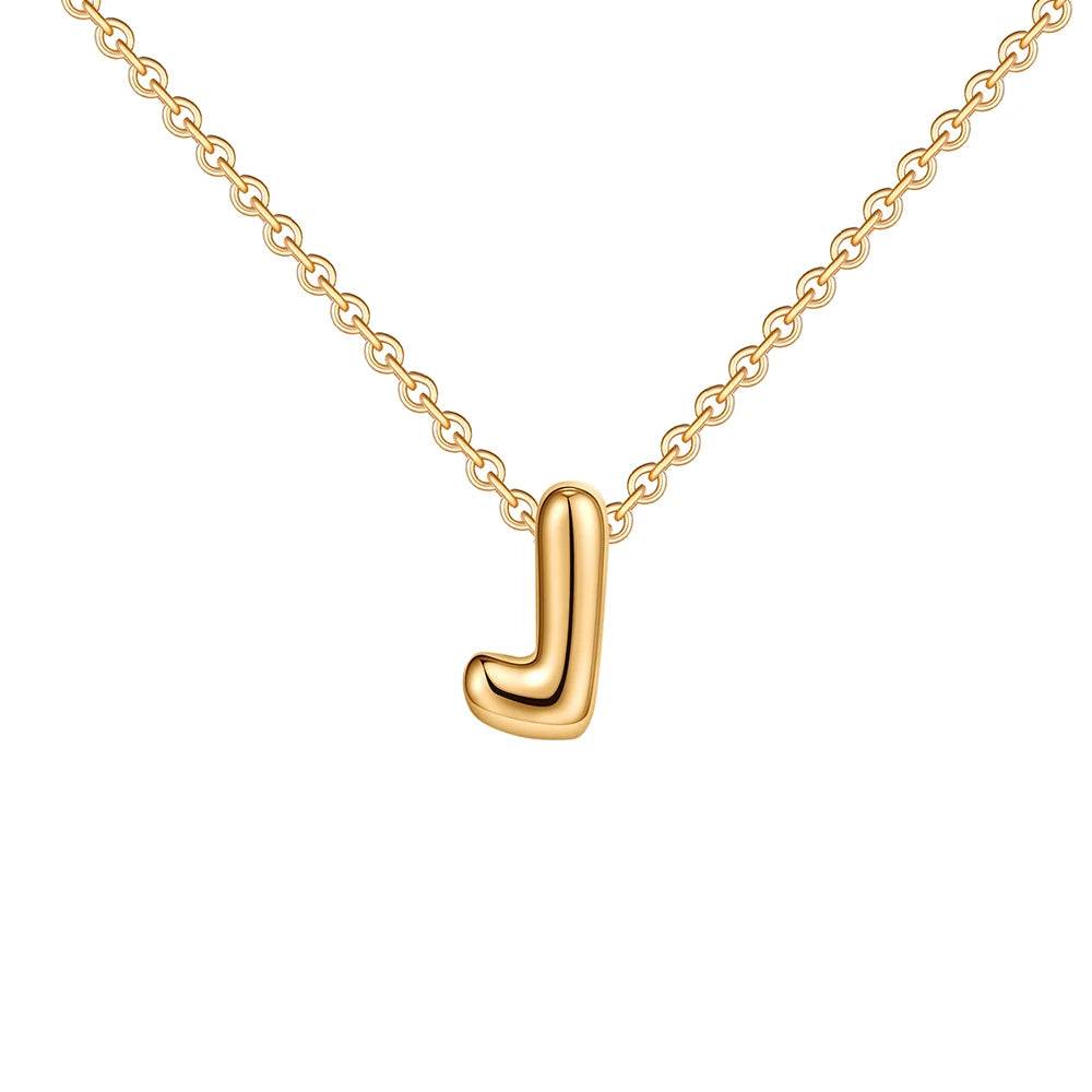 Dainty Mini Bubble Letter Necklace - RIYOVA Jewelry