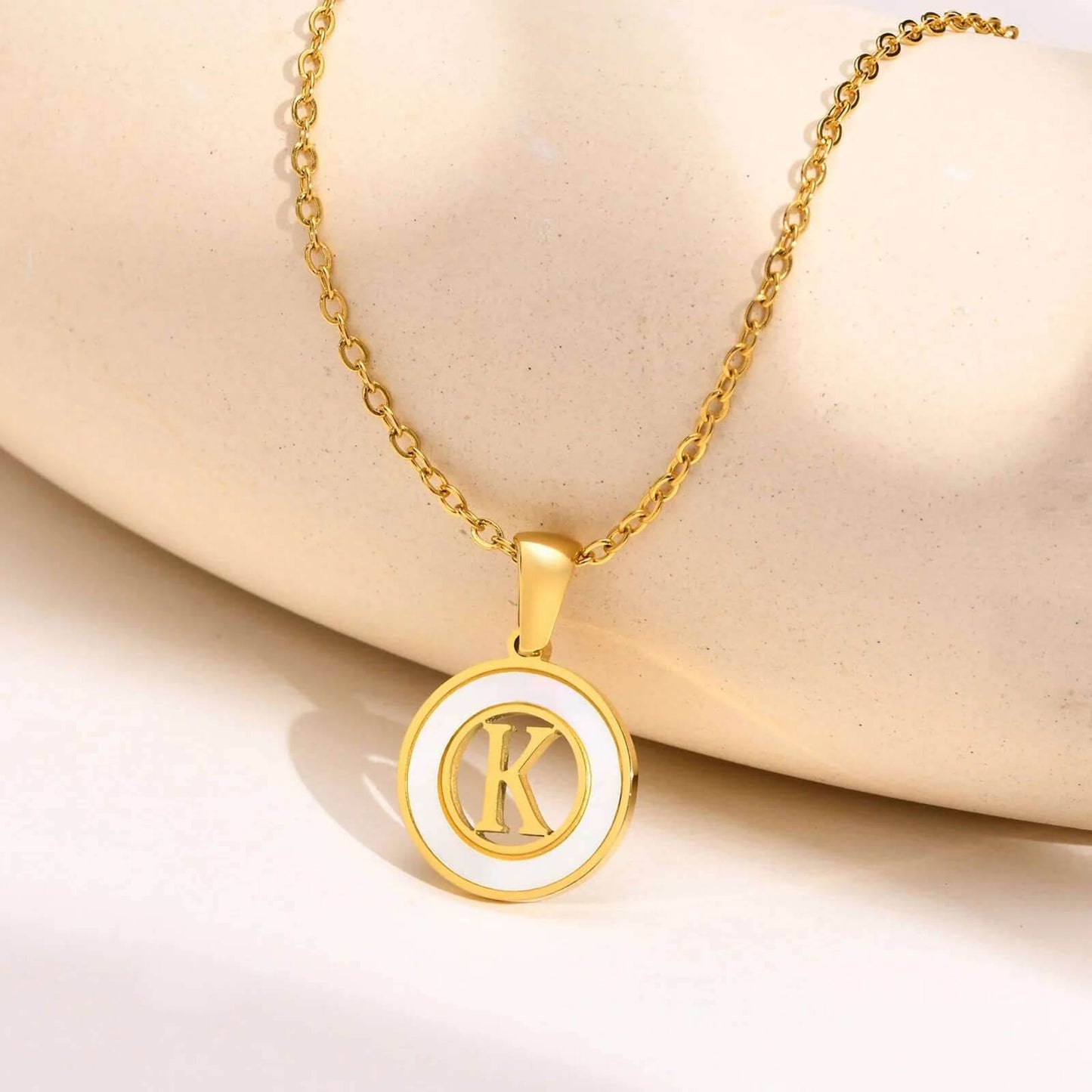 Ash Initial Pendant Necklace - RIYOVA Jewelry