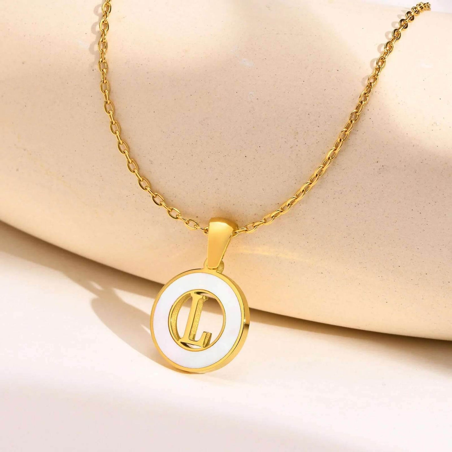 Ash Initial Pendant Necklace - RIYOVA Jewelry