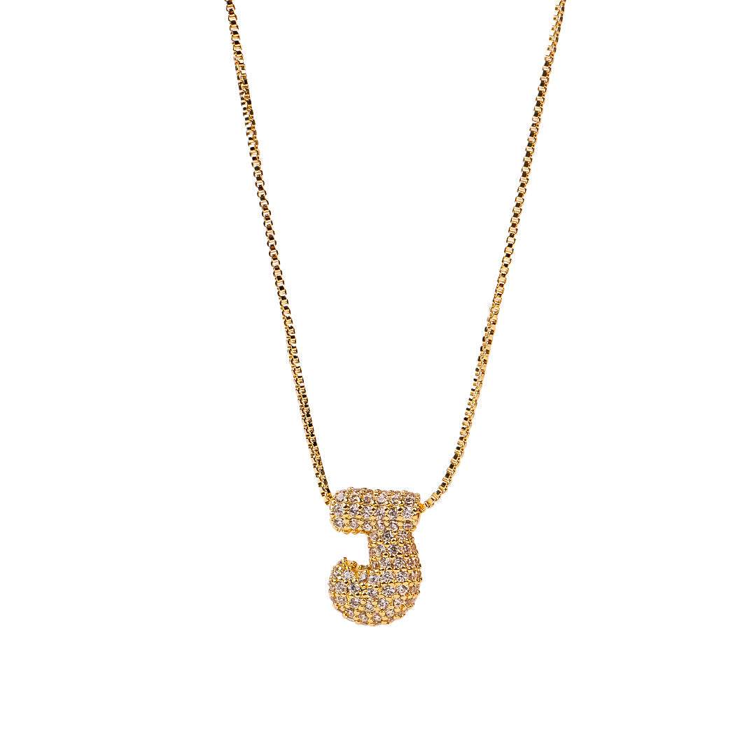 Sia Sparkling Initial Necklace - RIYOVA Jewelry