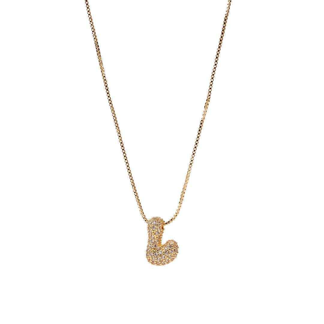 Sia Sparkling Initial Necklace - RIYOVA Jewelry