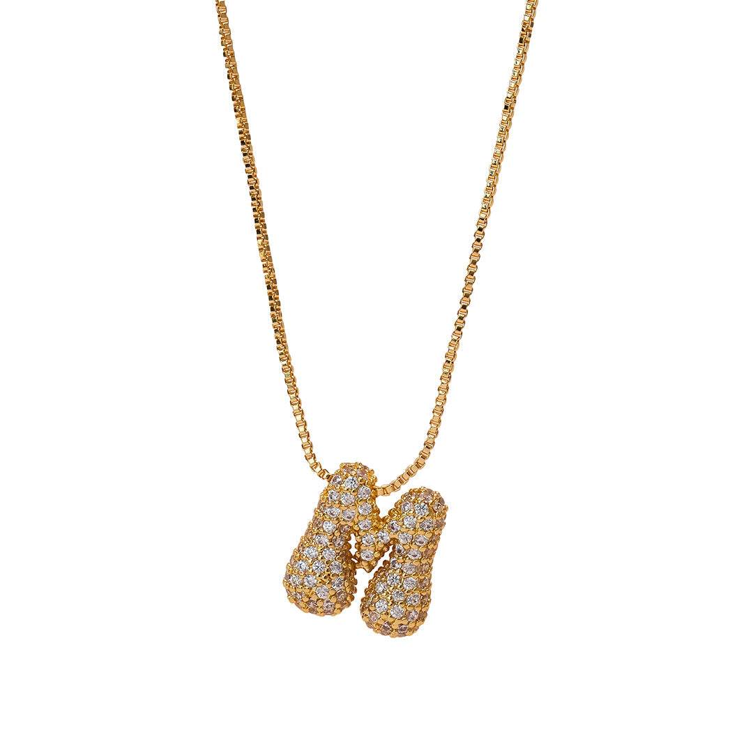 Sia Sparkling Initial Necklace - RIYOVA Jewelry
