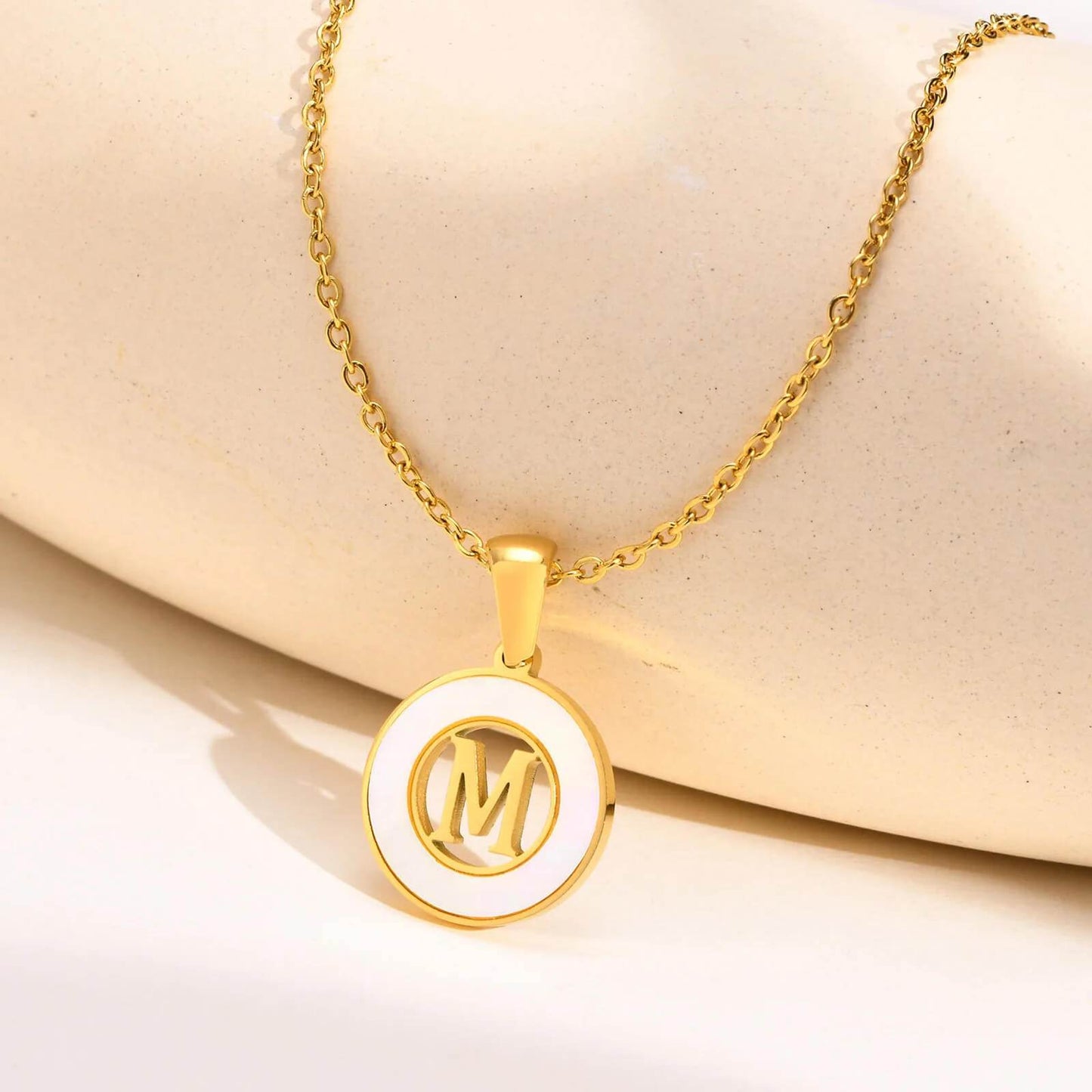Ash Initial Pendant Necklace - RIYOVA Jewelry