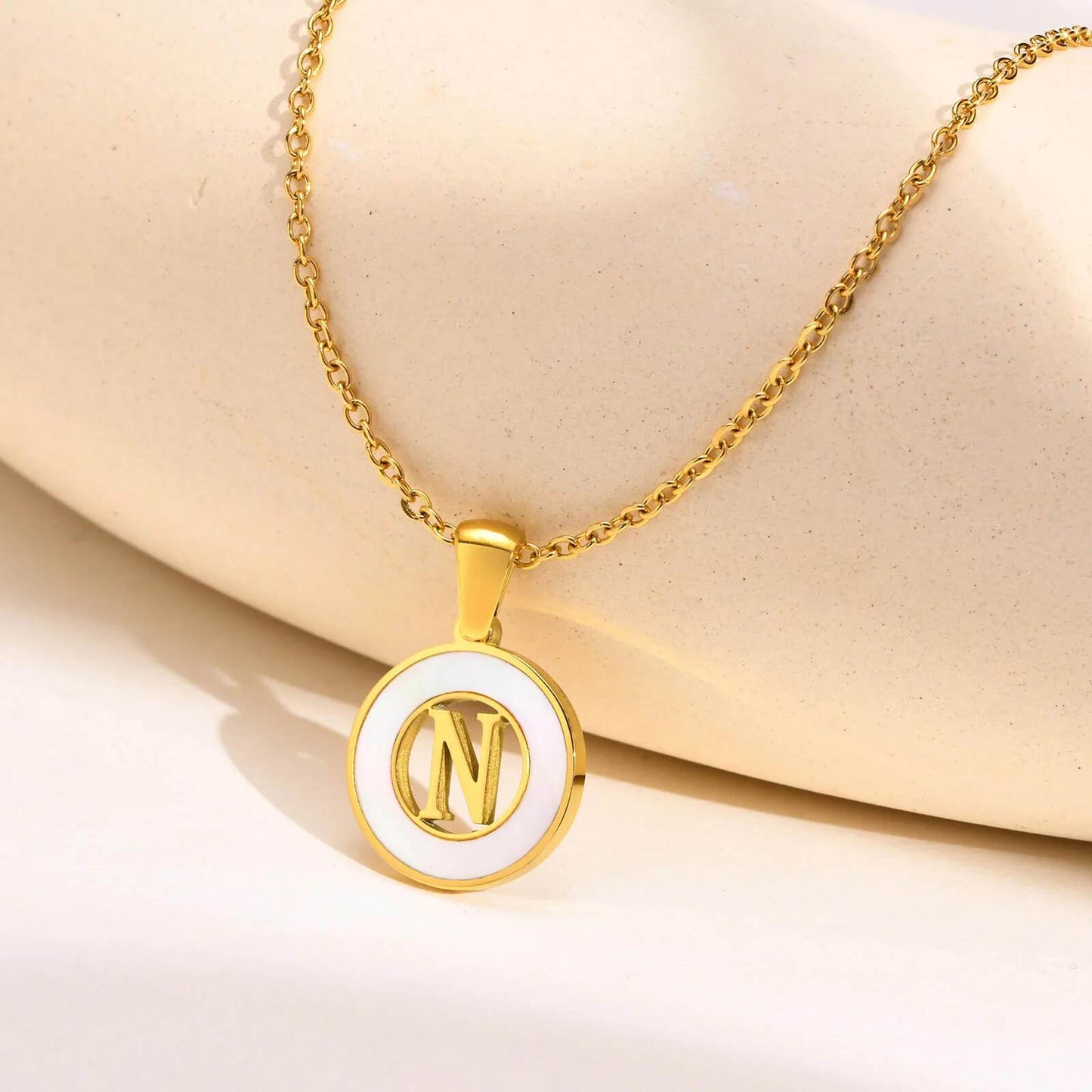 Ash Initial Pendant Necklace - RIYOVA Jewelry
