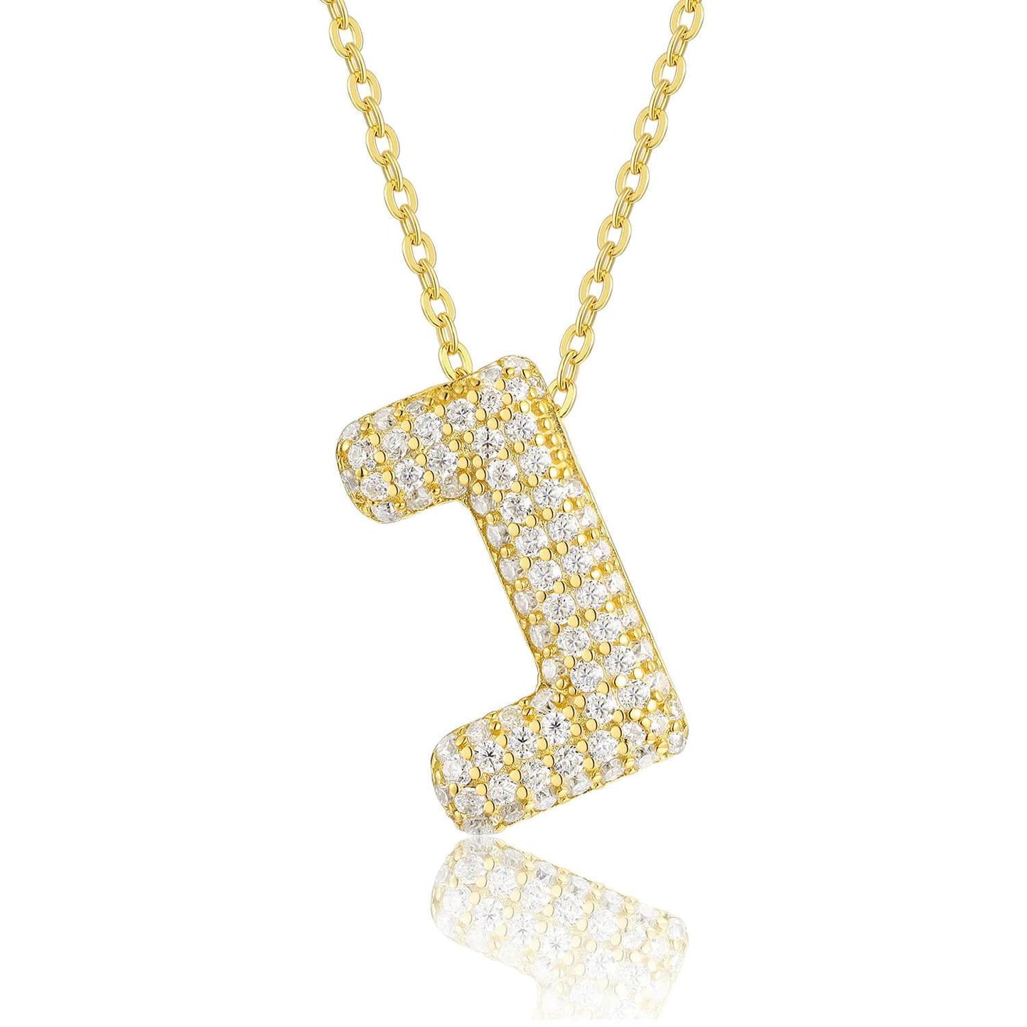 Moissanite Initial Charm Necklace - RIYOVA Jewelry