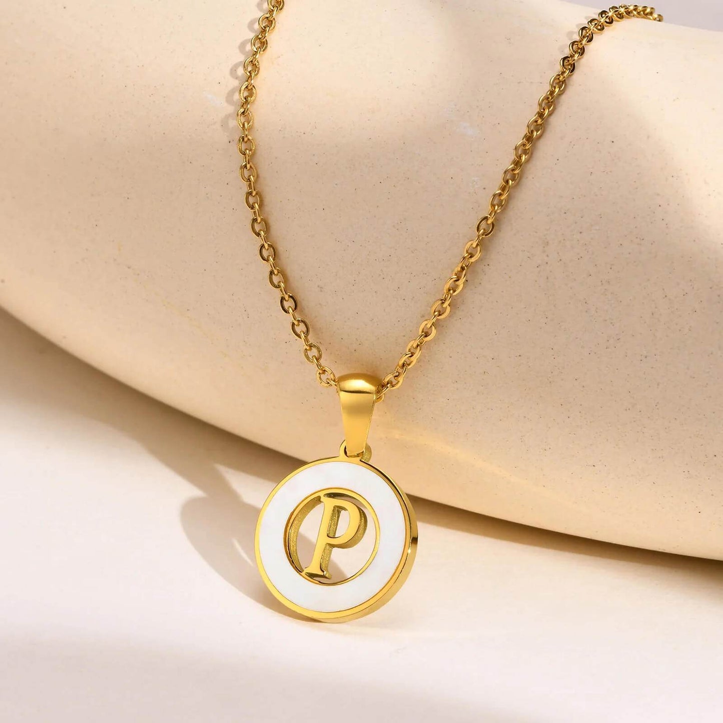 Ash Initial Pendant Necklace - RIYOVA Jewelry