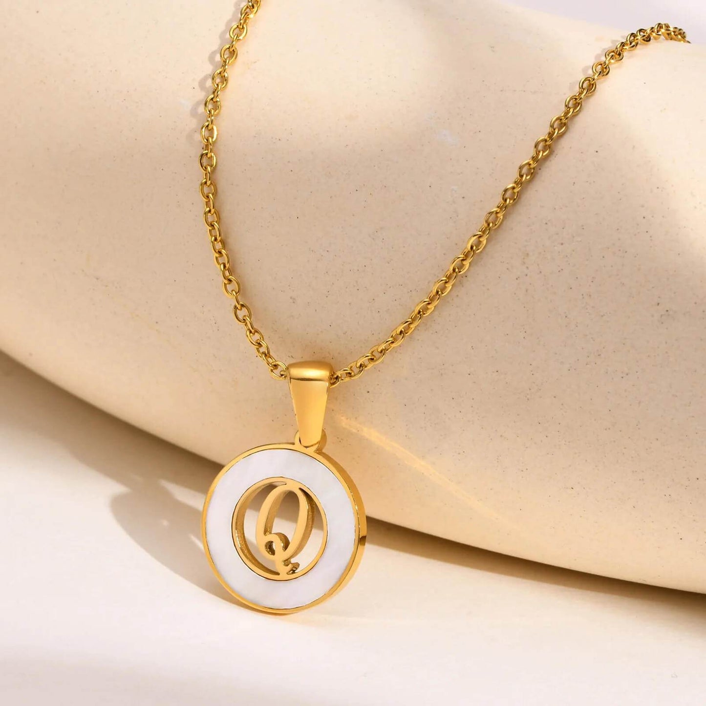 Ash Initial Pendant Necklace - RIYOVA Jewelry