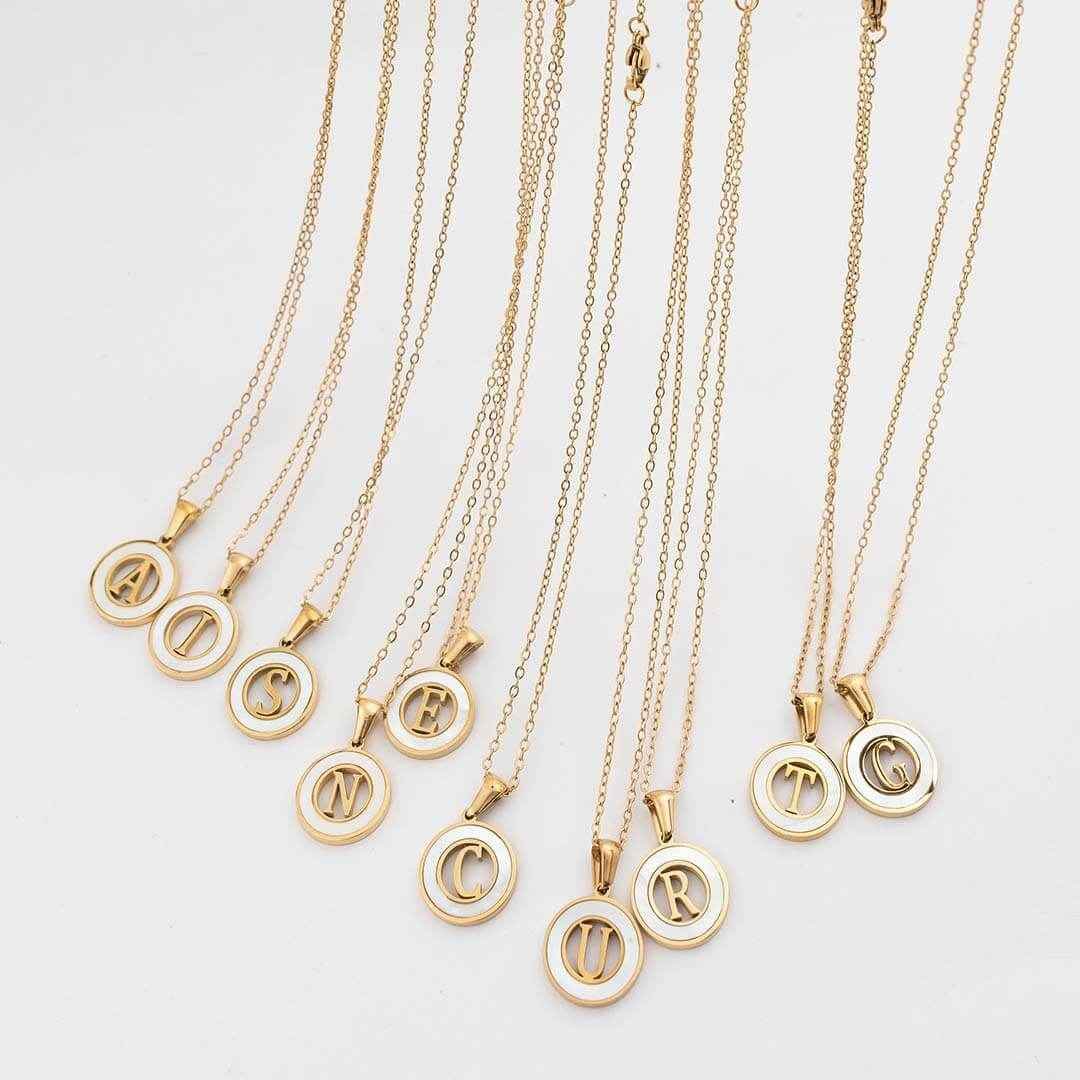 Ash Initial Pendant Necklace - RIYOVA Jewelry