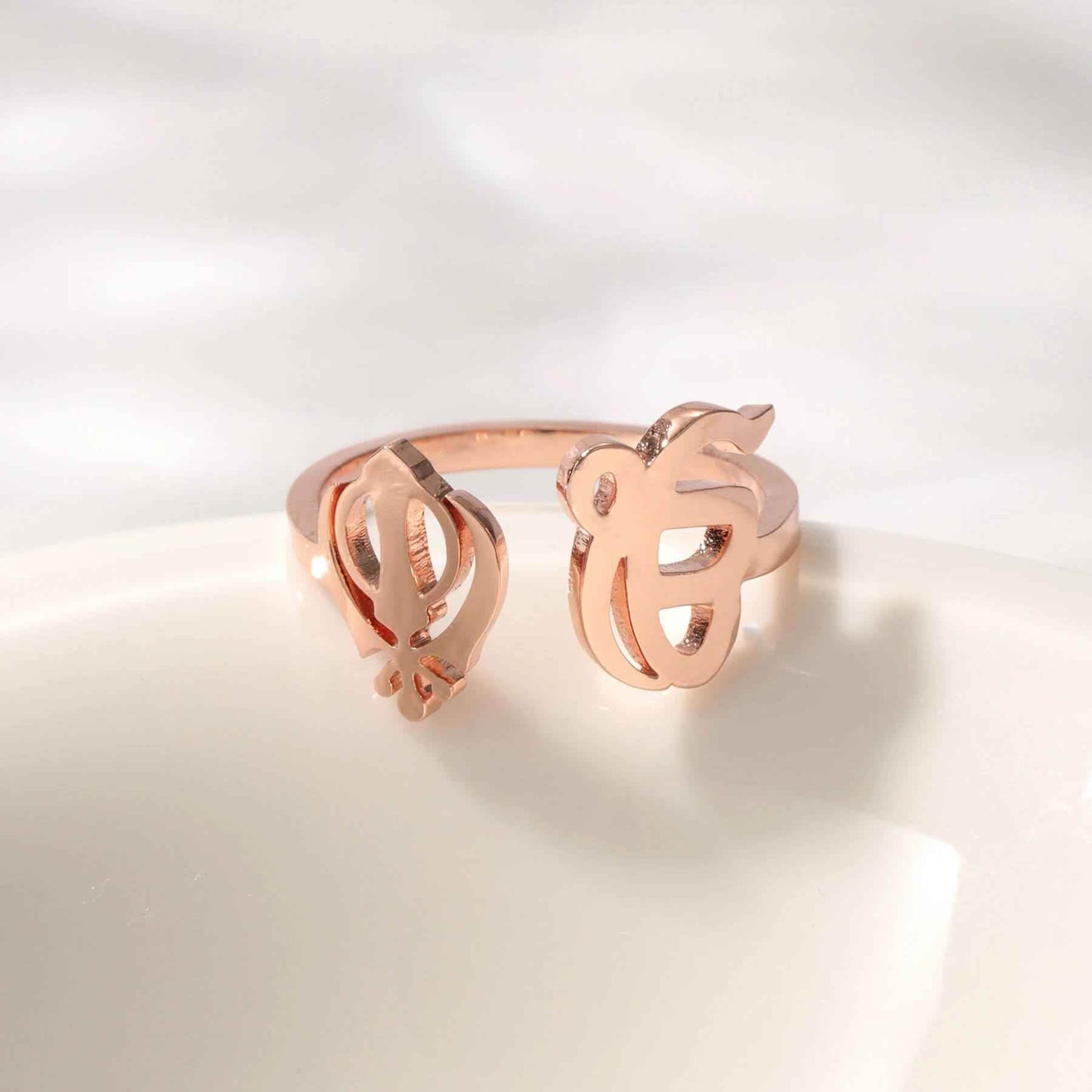 Ek Onkar Khanda Unity Ring - RIYOVA Jewelry