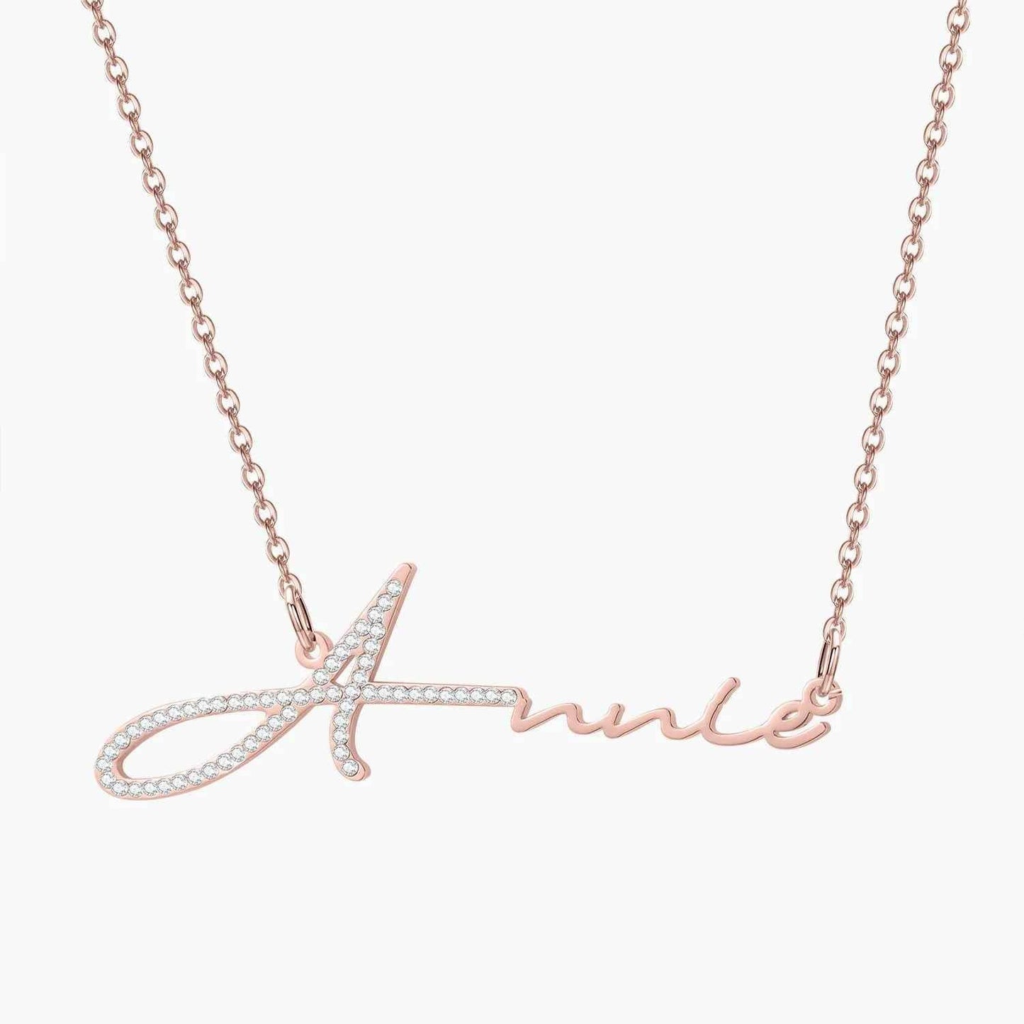 Dainty Signature Name Necklace - RIYOVA Jewelry