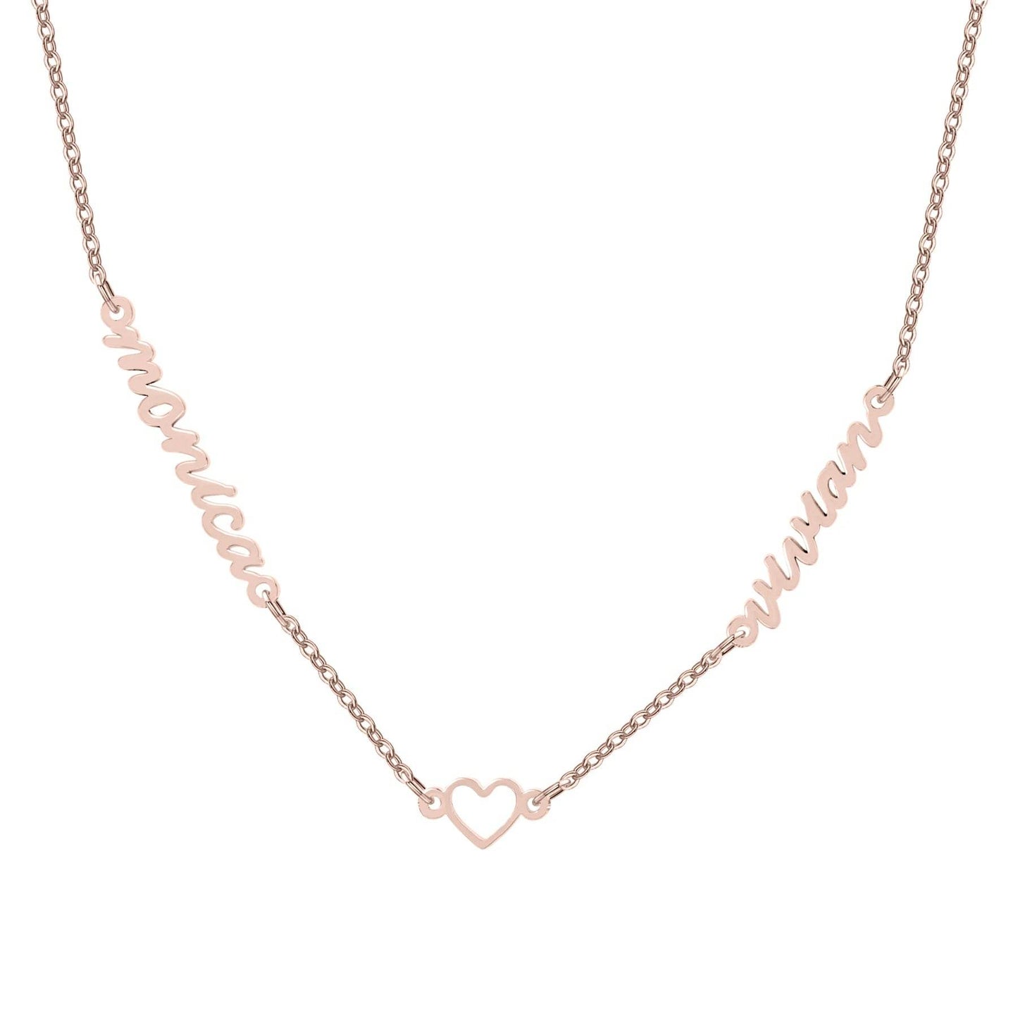 Custom Love Double Name Necklace - RIYOVA Jewelry