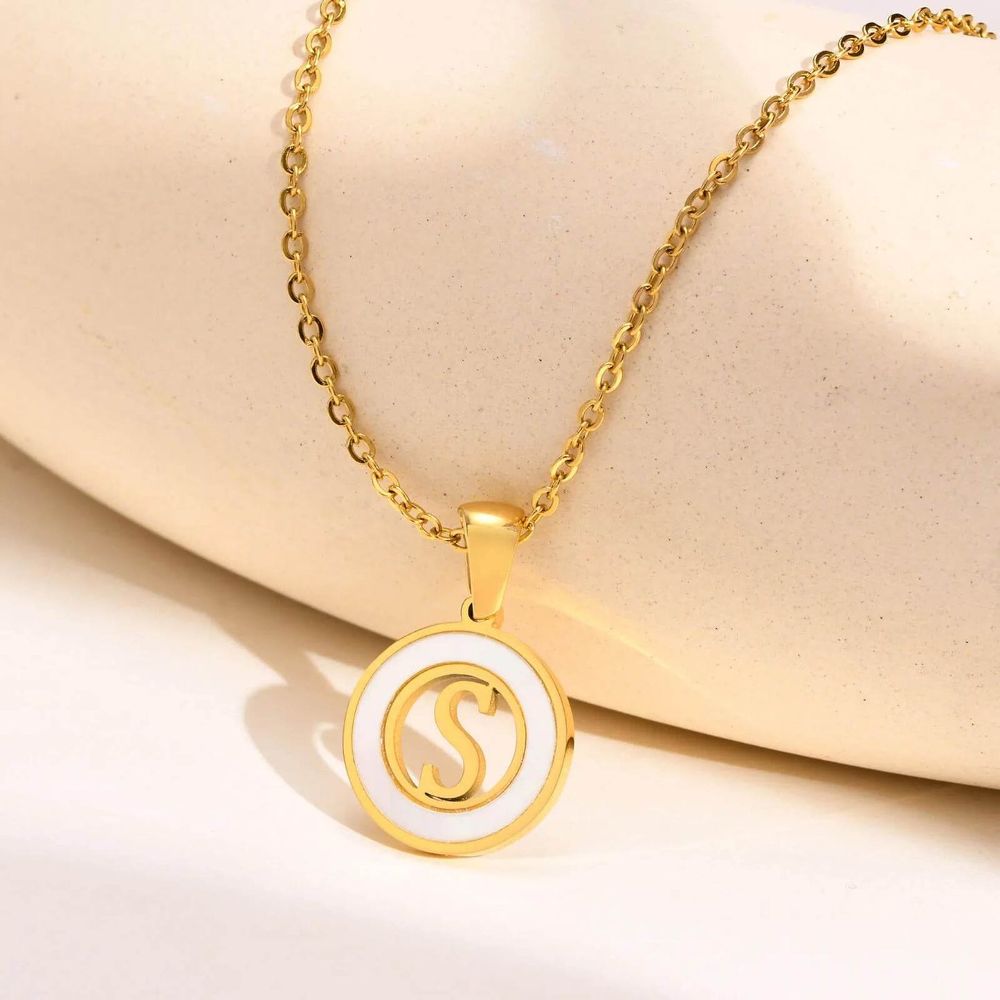 Ash Initial Pendant Necklace - RIYOVA Jewelry
