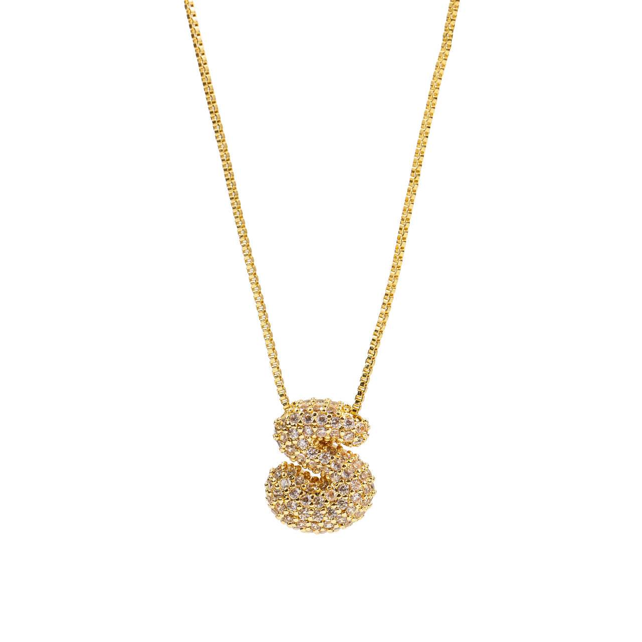 Sia Sparkling Initial Necklace - RIYOVA Jewelry