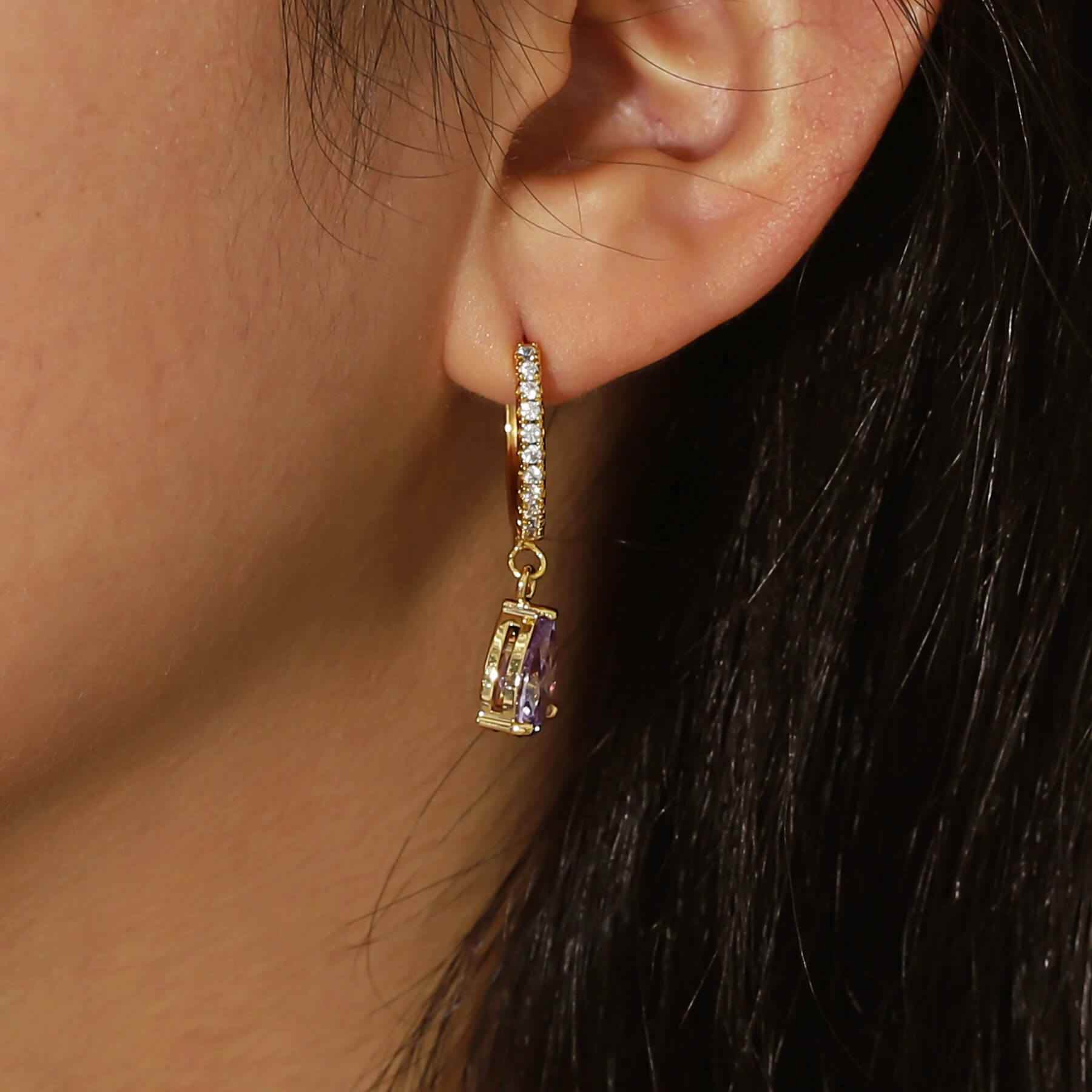 RIYOVA Birthstone Drop Earrings - RIYOVA Jewelry