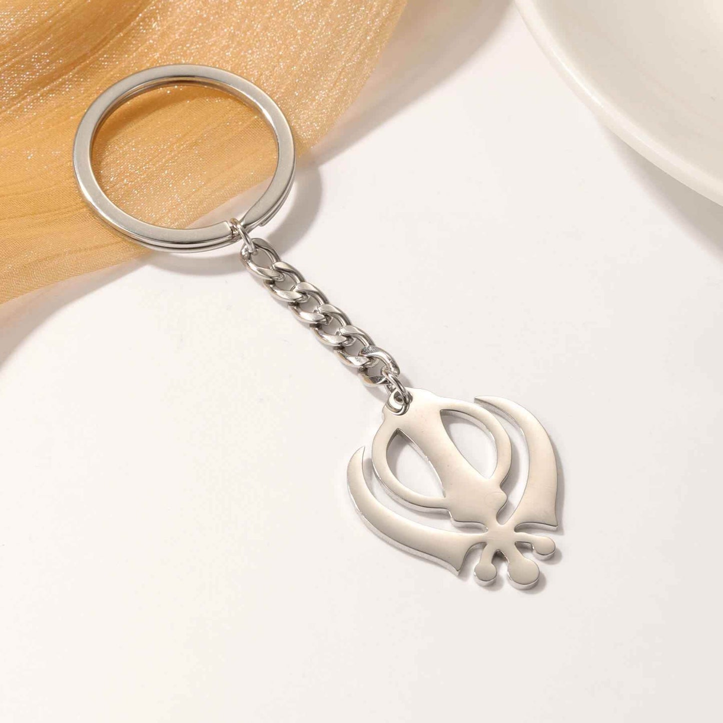 Khanda Sikh Keychain - RIYOVA Jewelry