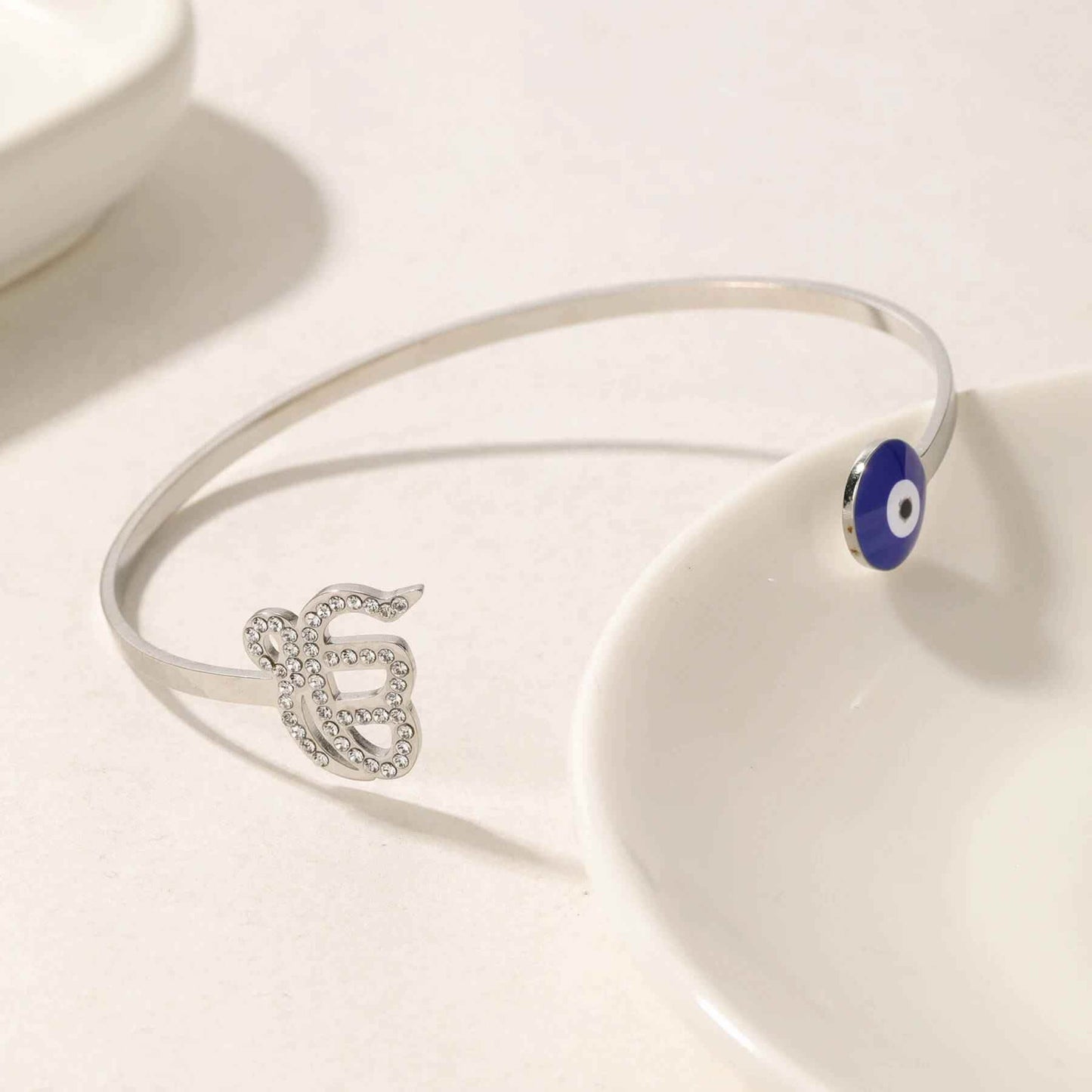 Ek Onkar Evil Eye Cuff Bracelet - RIYOVA Jewelry