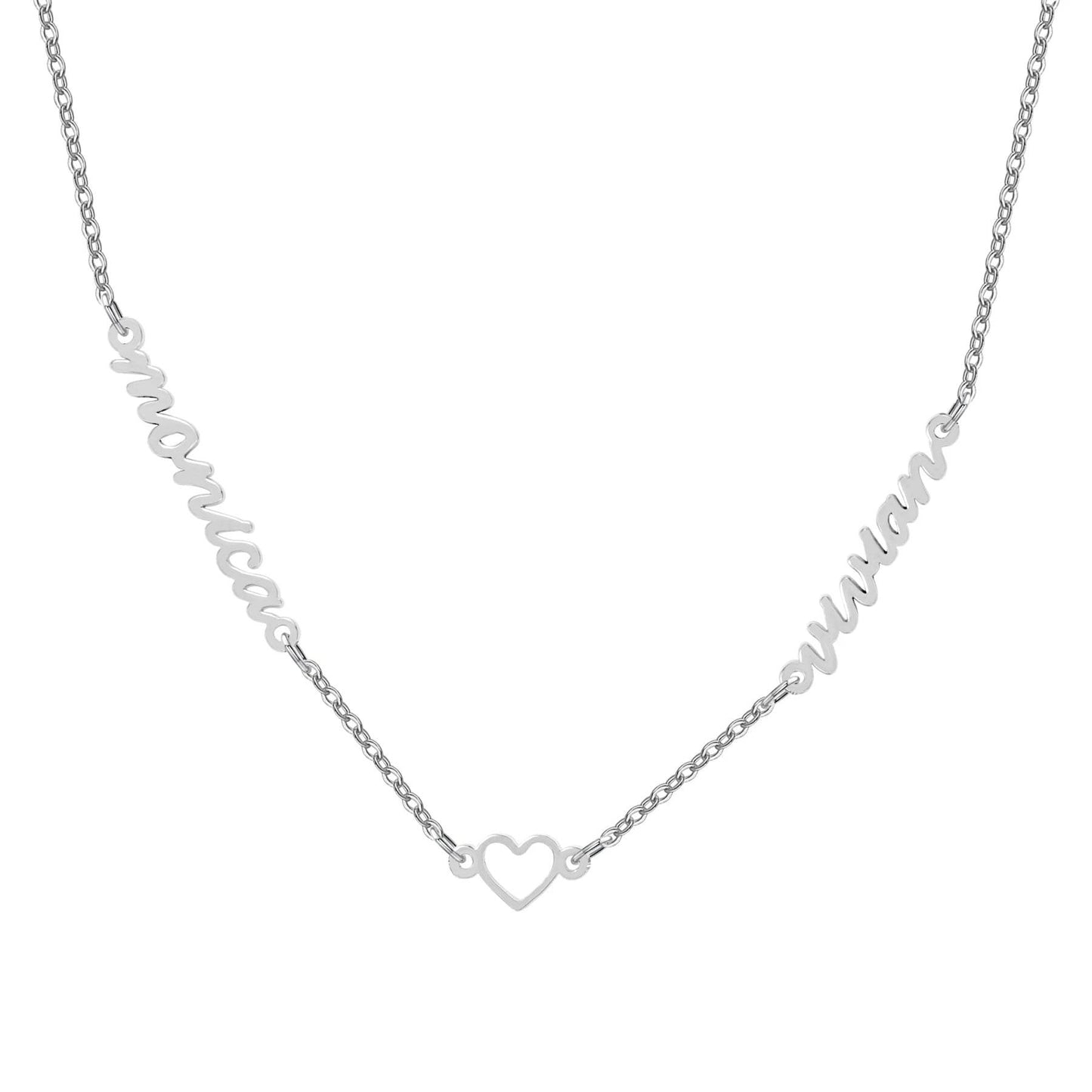 Custom Love Double Name Necklace - RIYOVA Jewelry
