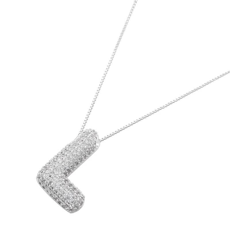 Infinity Puff Letter Necklace - RIYOVA Jewelry