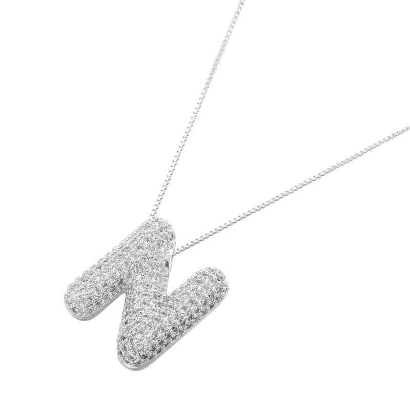 Infinity Puff Letter Necklace - RIYOVA Jewelry