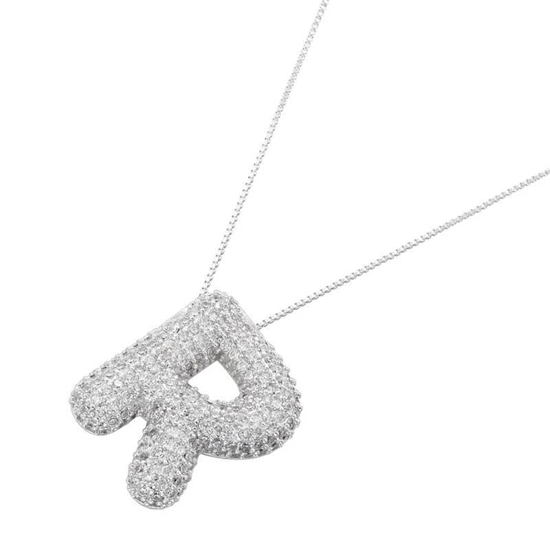 Infinity Puff Letter Necklace - RIYOVA Jewelry