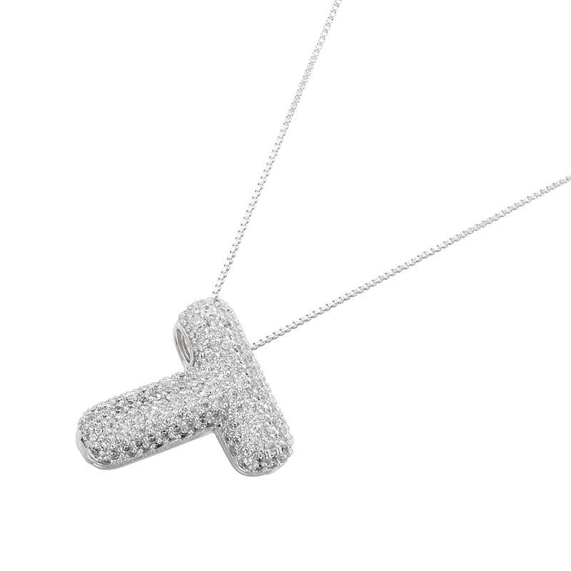 Infinity Puff Letter Necklace - RIYOVA Jewelry