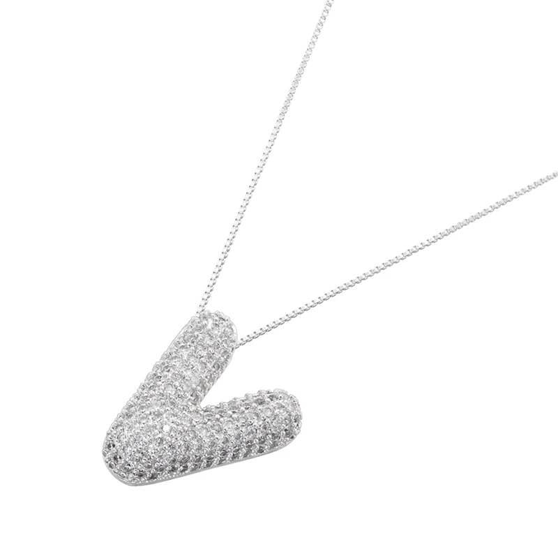 Infinity Puff Letter Necklace - RIYOVA Jewelry