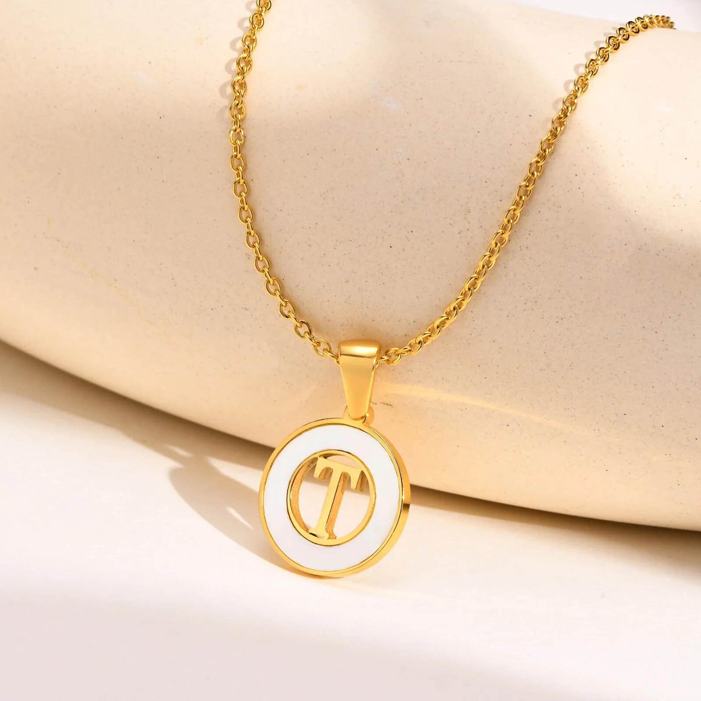 Ash Initial Pendant Necklace - RIYOVA Jewelry
