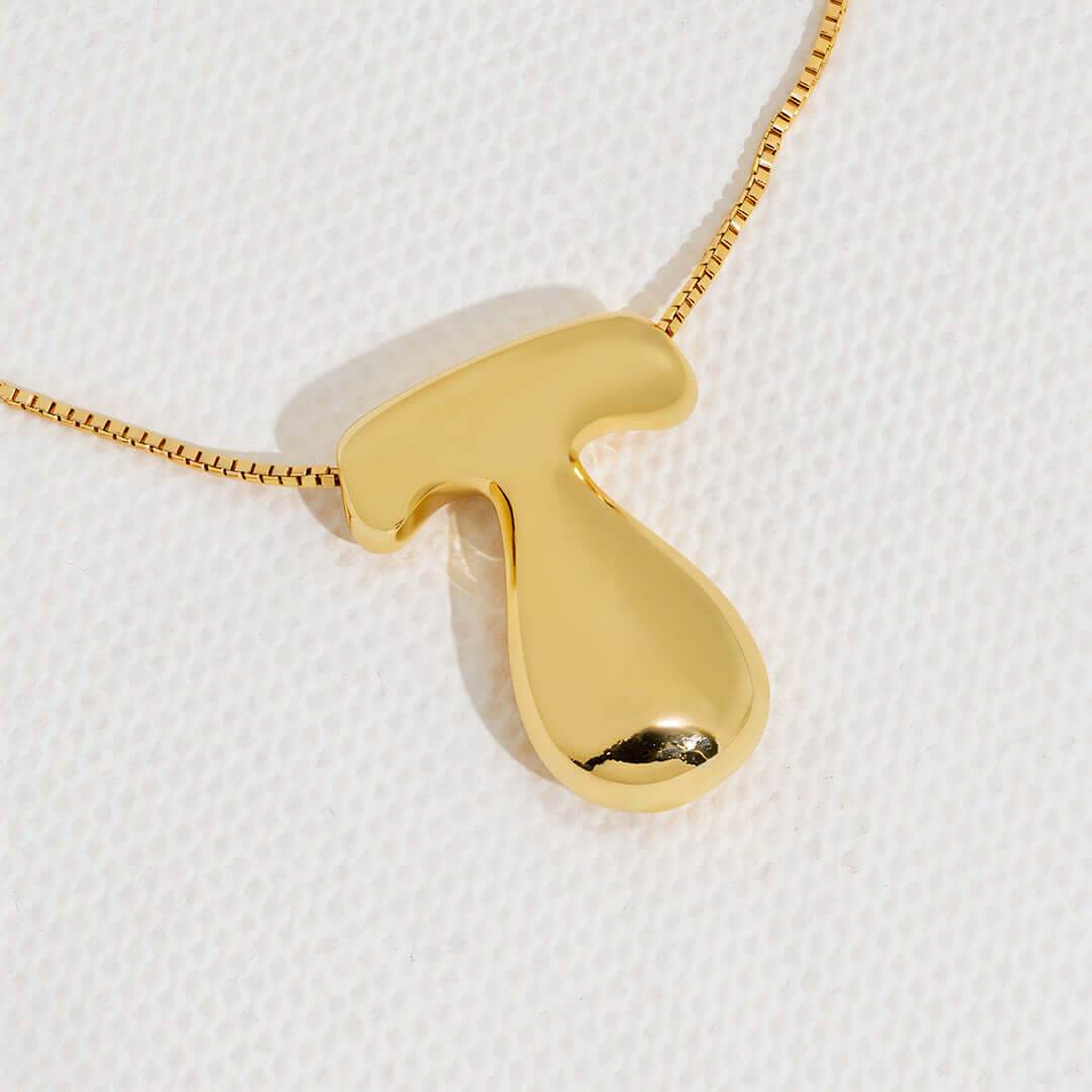Yumi Bubble Initial Necklace - RIYOVA Jewelry