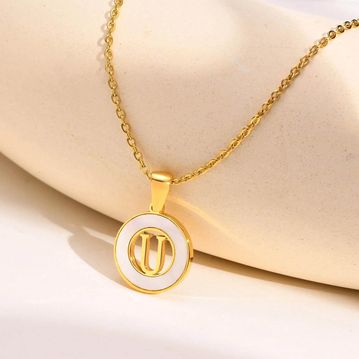 Ash Initial Pendant Necklace - RIYOVA Jewelry