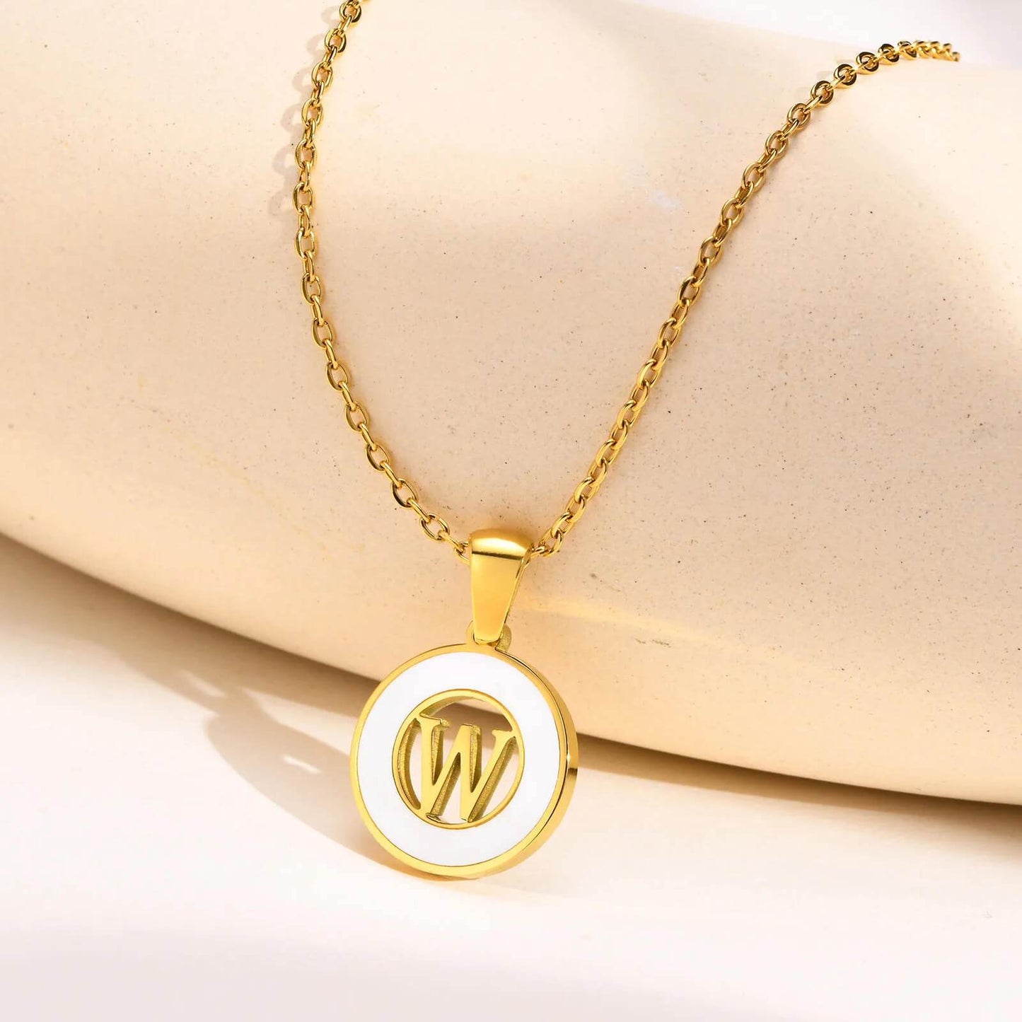 Ash Initial Pendant Necklace - RIYOVA Jewelry