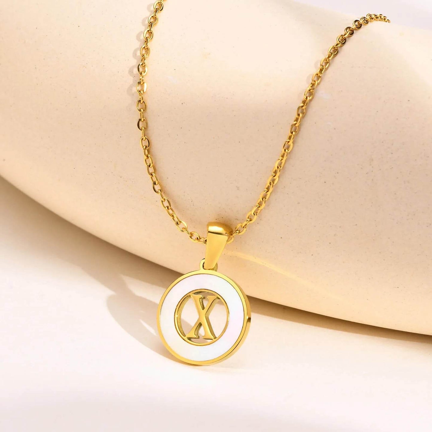 Ash Initial Pendant Necklace - RIYOVA Jewelry