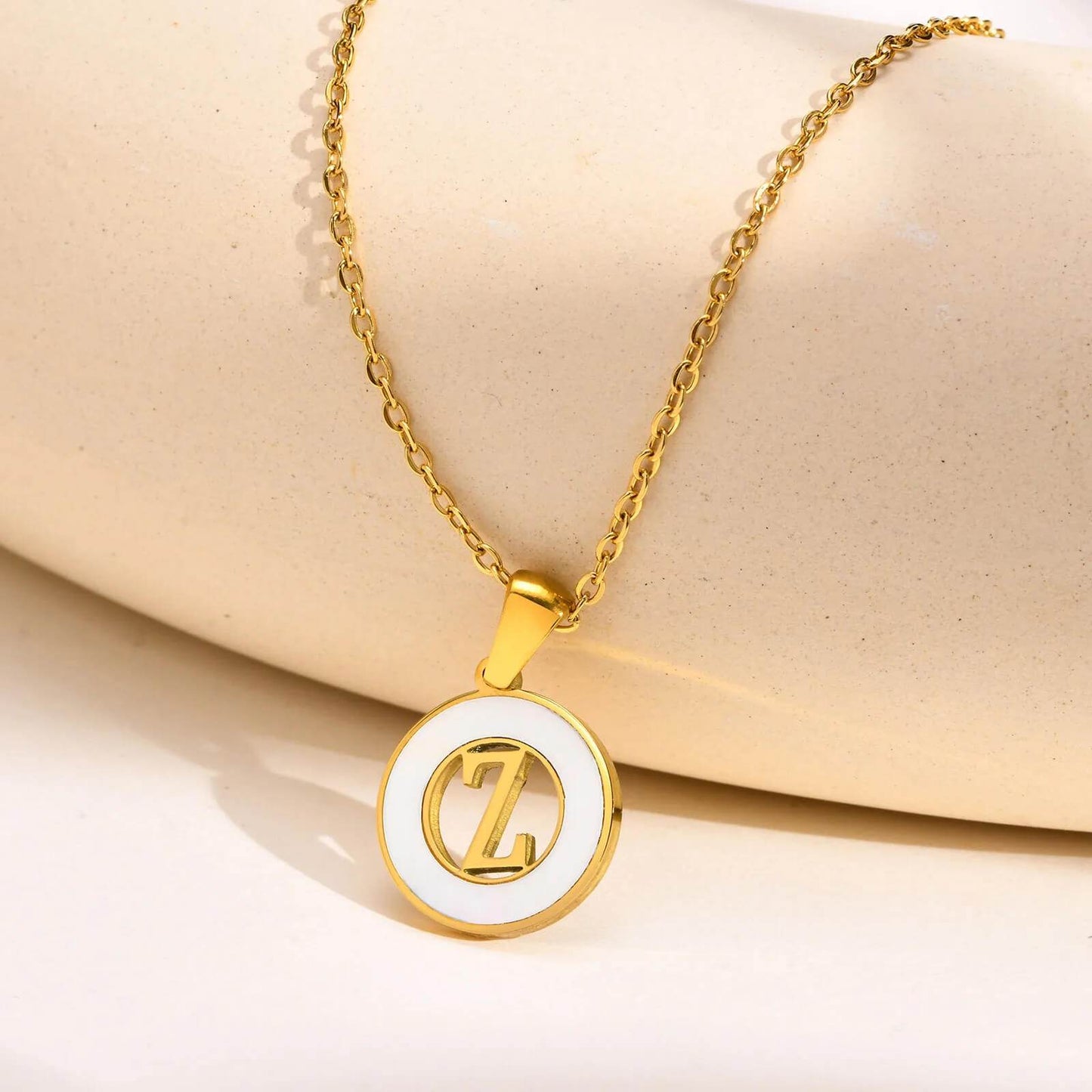 Ash Initial Pendant Necklace - RIYOVA Jewelry