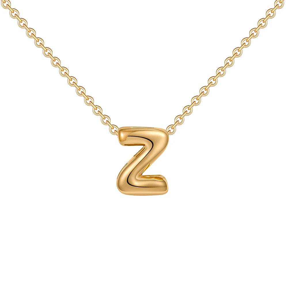 Dainty Mini Bubble Letter Necklace - RIYOVA Jewelry