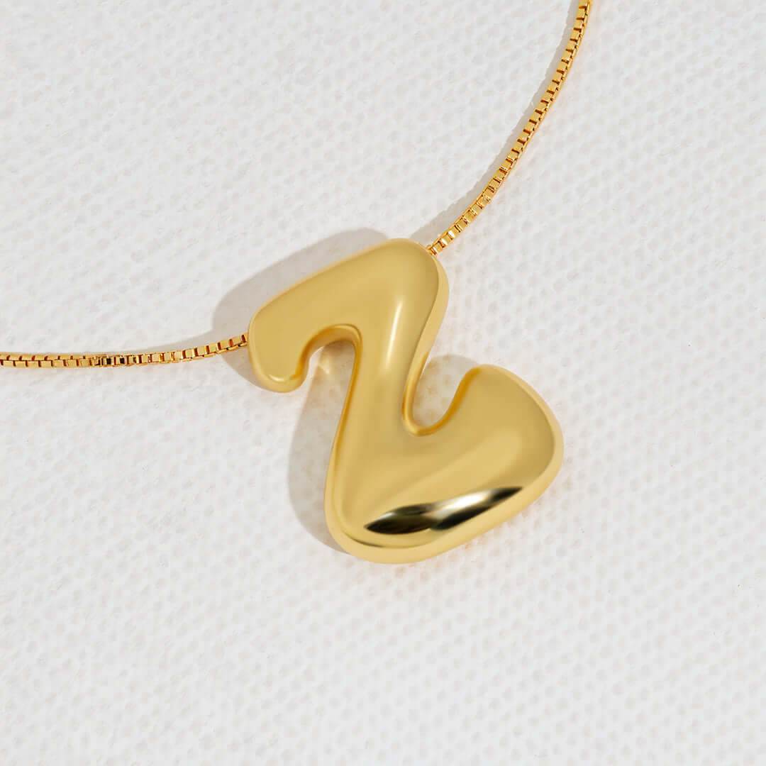 Yumi Bubble Initial Necklace - RIYOVA Jewelry