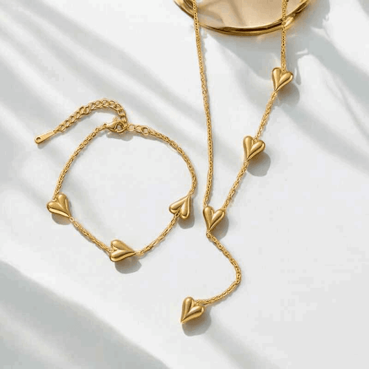 Sweet Heart Tassel Jewelry Set - RIYOVA Jewelry