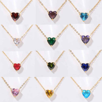 Birthstone Heart Necklace