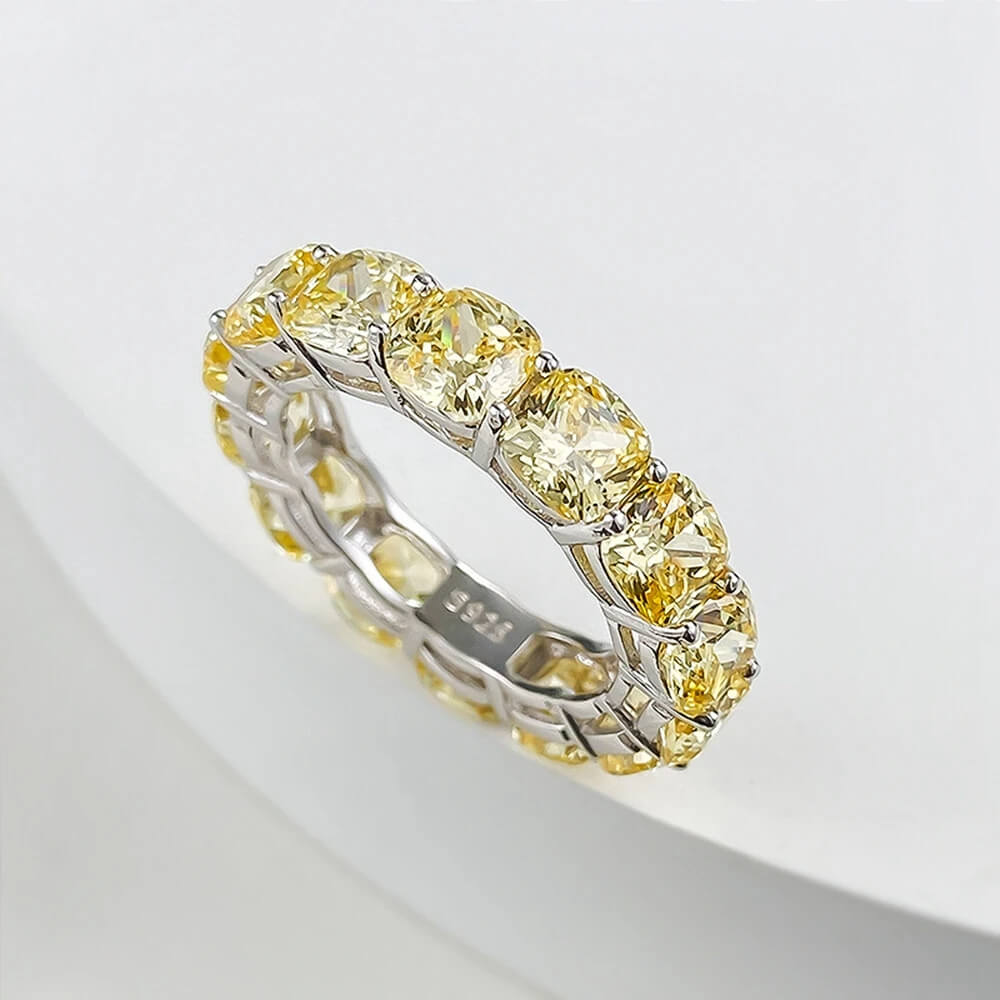 Bague en cristal de citrine doré