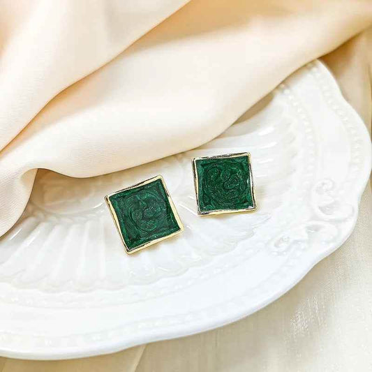 Vintage Malachite Earrings - RIYOVA Jewelry